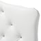 Baxton Studio Rita White Upholstered Button-Tufted Twin Size Headboard 125-6965 - alternate 4